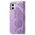 Klopové pouzdro pro Motorola Moto G73 5G, Butterfly, fialové