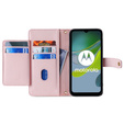 Klopové pouzdro pro Motorola Moto G84 5G, Wallet Zipper Pocket, růžové