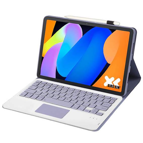 Pouzdro s dotykovou klávesnicí Bluetooth pro Lenovo Idea Tab 11" 2025 TB336FU TB336ZU, fialové