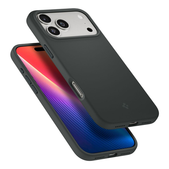 Spigen pouzdro pro iPhone 17 Pro, Silicone Fit MagSafe, Abyss Green