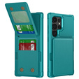Pouzdro pro Samsung Galaxy S25 Ultra, Card Holder Kickstand, zelené