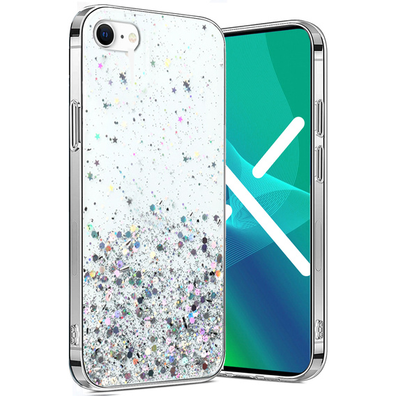 Pouzdro pro iPhone 7/8/SE 2020/SE 2022, Glittery, průhledné