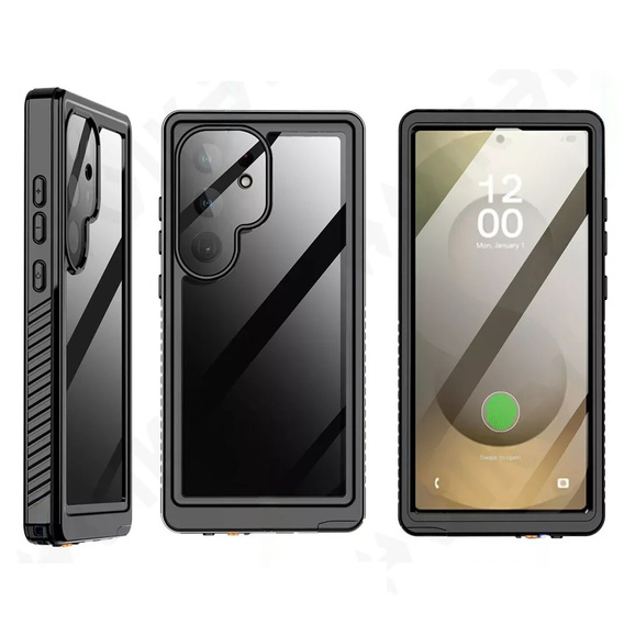 Vodotěsné pouzdro IP68 pro Samsung Galaxy S25 Ultra, černé