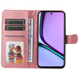 Klopové pouzdro pro Realme C67, Leather Wallet, růžové rose gold