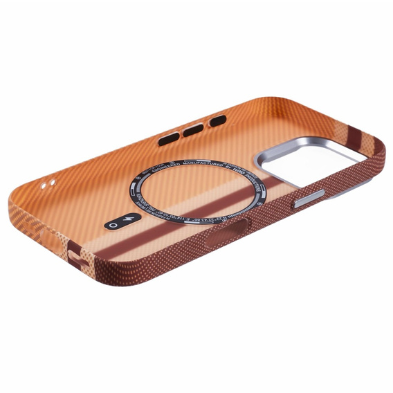 Pouzdro pro iPhone 16 Pro Max, Carbon Fiber MagSafe, žluté