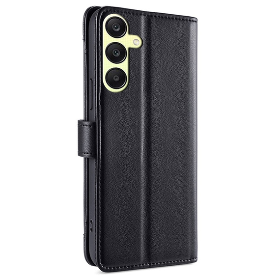 Klopové pouzdro pro Samsung Galaxy A25 5G, Wallet Zipper Pocket, černé