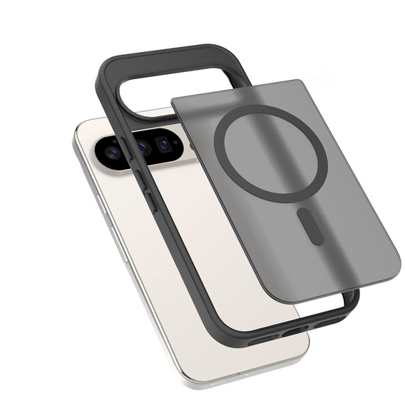 Matné pouzdro pro Google Pixel 10 / 10 Pro, pro MagSafe, průsvitné černé