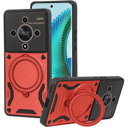 Obrněné pouzdro pro Honor Magic 6 Lite 5G, Magnetic Ring, červené