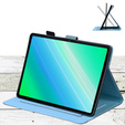 Pouzdro pro iPad 10.2" 2021/2020/2019 (9/8/7 gen.), s klopou, animal, modré