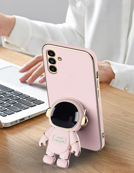 Pouzdro pro Samsung Galaxy A56 5G, Astronaut, růžové
