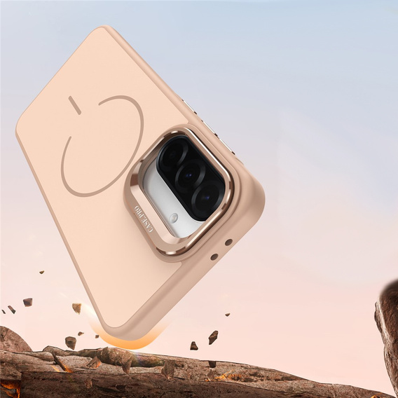 Skin-touch pouzdro s podstavcem pro MagSafe pro Samsung Galaxy A57 5G, pouštní zlatá