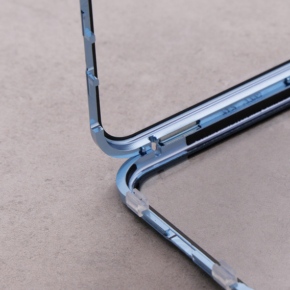Pouzdro pro iPhone 13, Magnetic Dual Glass, modré