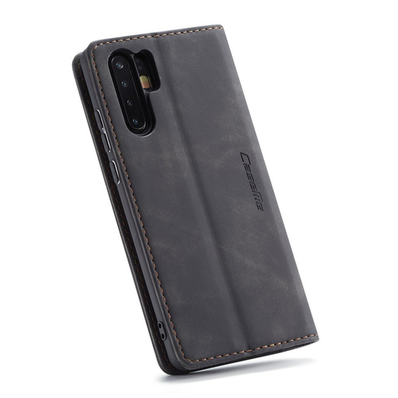 Pouzdro CASEME pro Huawei P30 Pro, Leather Wallet Case, černé