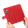 Klopové pouzdro pro Samsung Galaxy A54 5G, Mandala Flower, červené