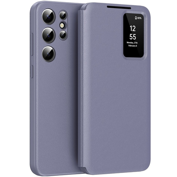 Flipové pouzdro pro Samsung Galaxy S24 Ultra, Smart View Wallet, fialové