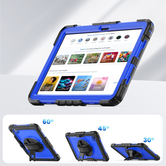 Obrněné pouzdro pro Lenovo Tab M11, ochranné 360 se slotem na stylus, námořnicky modré