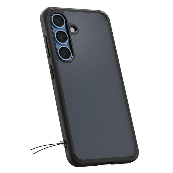 Pouzdro Spigen pro Samsung Galaxy S25+ Plus, Ultra Hybrid, černá / matná + 9H tvrzené sklo