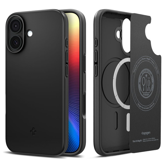 Spigen pouzdro pro iPhone 17, Thin Fit MagSafe, černé