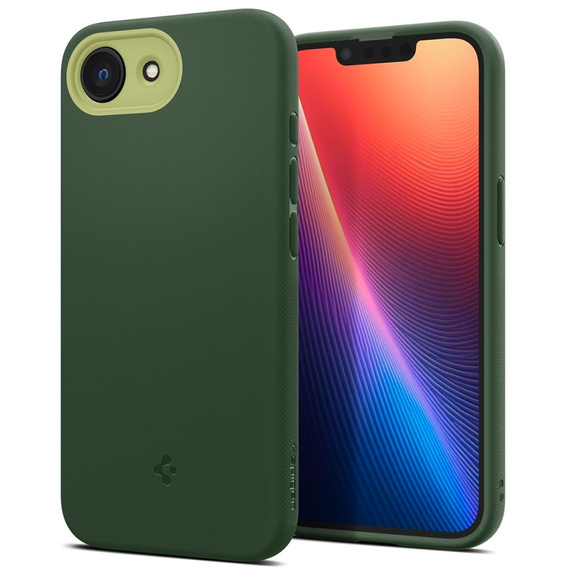 Spigen pouzdro pro iPhone 16E, Nano Pop MagSafe, zelené + tvrzené sklo 9H