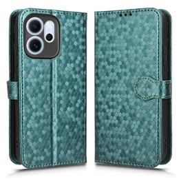 Klopové pouzdro pro Oppo Reno 14F, Wallet Rhombus, zelené