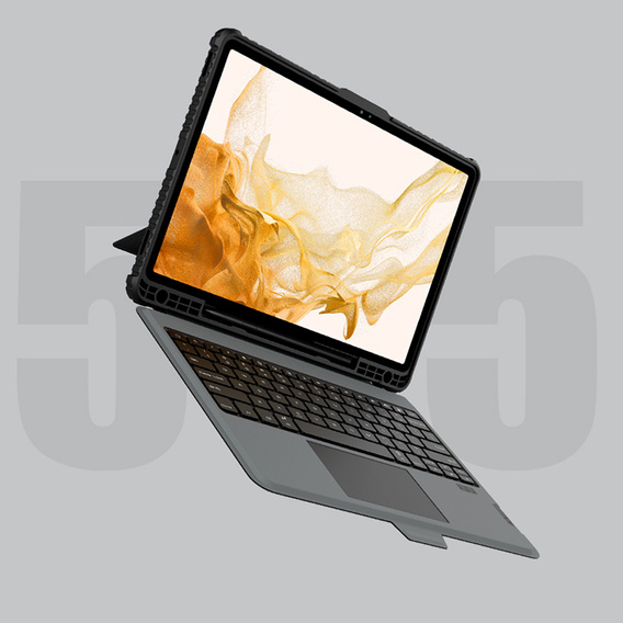 Pouzdro + klávesnice Galaxy Tab S8+ / Tab S7 +/ Tab S7 FE, NILLKIN Bumper Pen Slot, černé