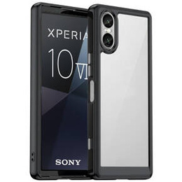 Pouzdro pro Sony Xperia 10 VI, Fusion Hybrid, transparentní / černé