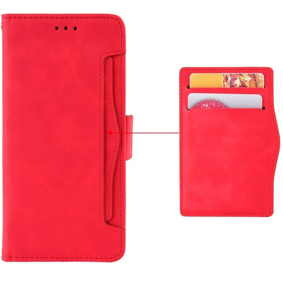Klopové pouzdro pro Honor 90 Lite 5G, Card Slot, červené