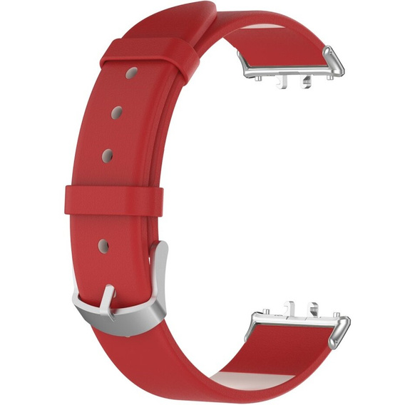 Kožený řemínek pro Samsung Galaxy Fit 3, červený