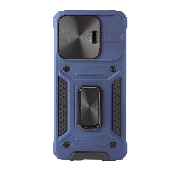 Pancéřové pouzdro pro Xiaomi Redmi Note 13 Pro 5G, CamShield Slide, modré + tvrzené sklo 9H