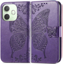 Klopové pouzdro pro Oppo A5 Pro 5G, Butterfly, fialové