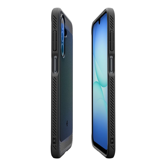 Pouzdro Spigen pro Samsung Galaxy A16 4G/ 5G, Rugged Armor MagSafe, černé + tvrzené sklo 9H