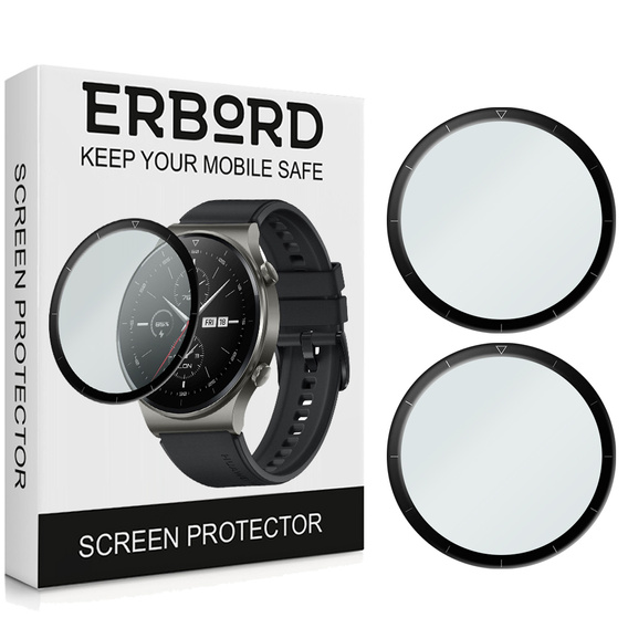 2x hybridní sklo ERBORD pro Huawei Watch GT 2 Pro