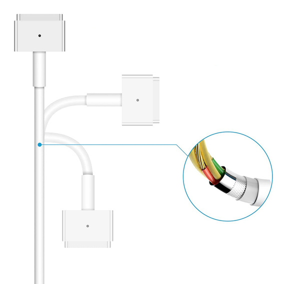 Napájecí adaptér 45 W pro Apple Macbook Air 11/13 14,85 V, 3,05 A s kabelem Magsafe 2 „T“