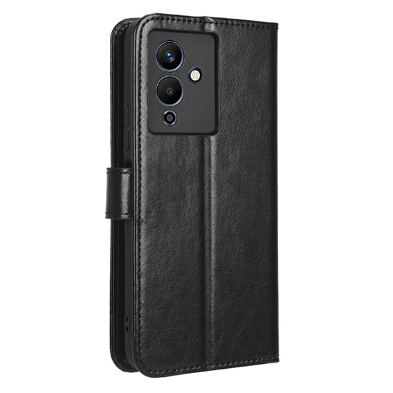 Klopové pouzdro pro Infinix Note 12 5G, Crazy Horse Wallet, černé