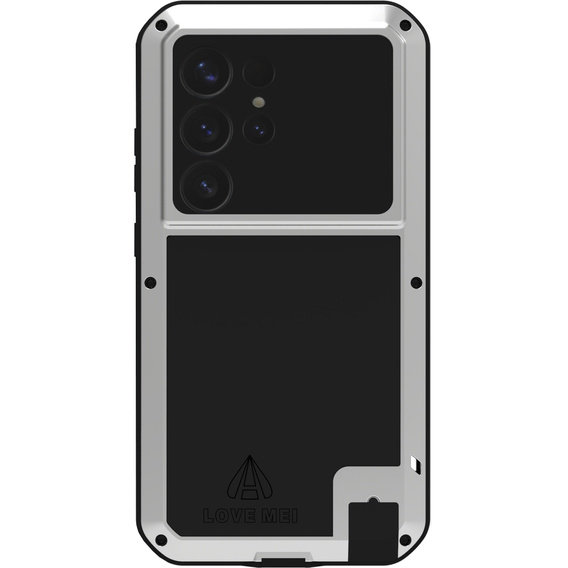 Pouzdro Love Mei pro Samsung Galaxy S25 Ultra, armored with glass, šedé