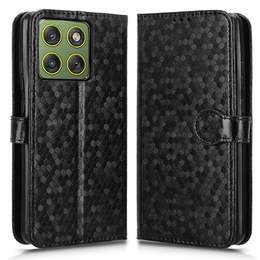 Pouzdro s klopou Wallet Rhombus pro Motorola Edge 70