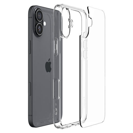 Pouzdro Spigen pro iPhone 16 Plus, Ultra Hybrid, průhledné + 9H tvrzené sklo