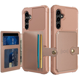 Pouzdro pro Samsung Galaxy S23 FE, Card Holder Kickstand, růžové
