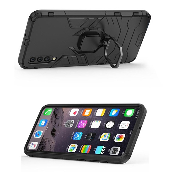 Pouzdro pro Samsung Galaxy A50, Kickstand Ring, černé