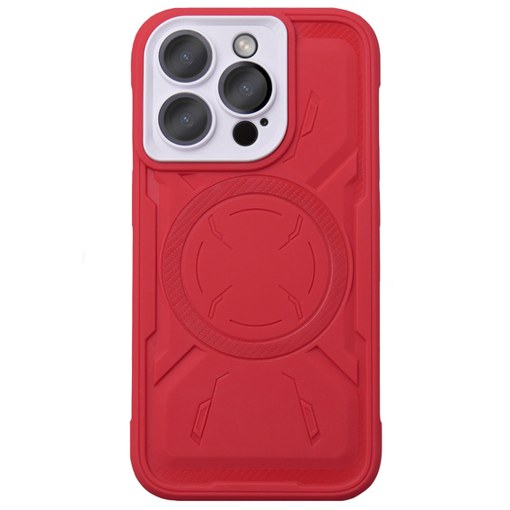 Pouzdro pro iPhone 15 Pro, ERBORD Armor Mag, červené