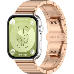 Ocelový náramek pro Huawei Watch Fit 4 / 4 Pro / 3, růžový
