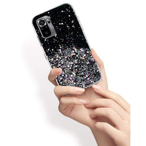 Pouzdro pro Xiaomi Redmi Note 10/10S, Glittery, černé