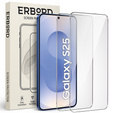 2x tvrzené sklo pro Samsung Galaxy S24/S25, ERBORD 9H Hard Glass na displeji