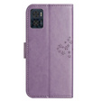 Klopové pouzdro pro Motorola Moto E22 / E22i, Wallet, tree i sowy, fialové