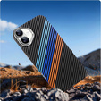 Pouzdro pro iPhone 16 Plus, Carbon Fiber MagSafe, námořnicky modré