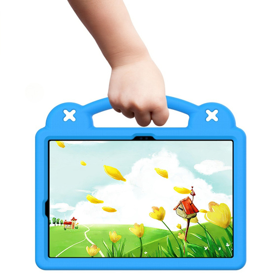 Dětské pouzdro pro Samsung Galaxy Tab S10 Lite / S10 FE / S9 FE, Cute Patterns, se stojánkem, modré