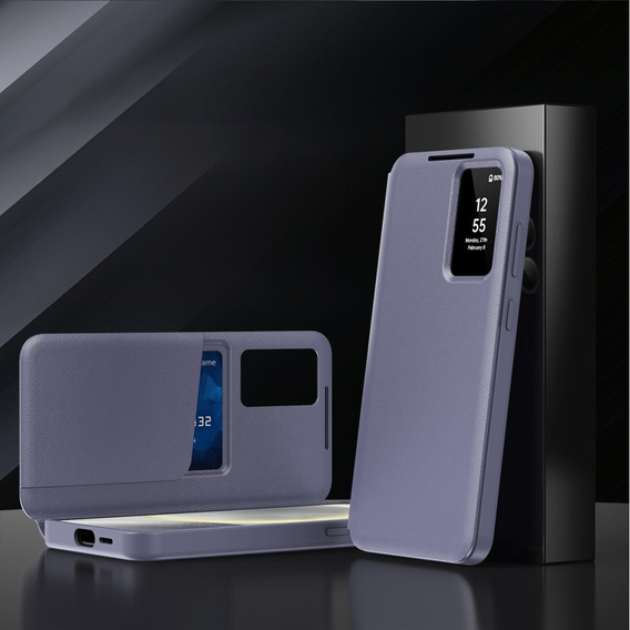 Flipové pouzdro pro Samsung Galaxy S23+ Plus, Smart View Wallet, fialové