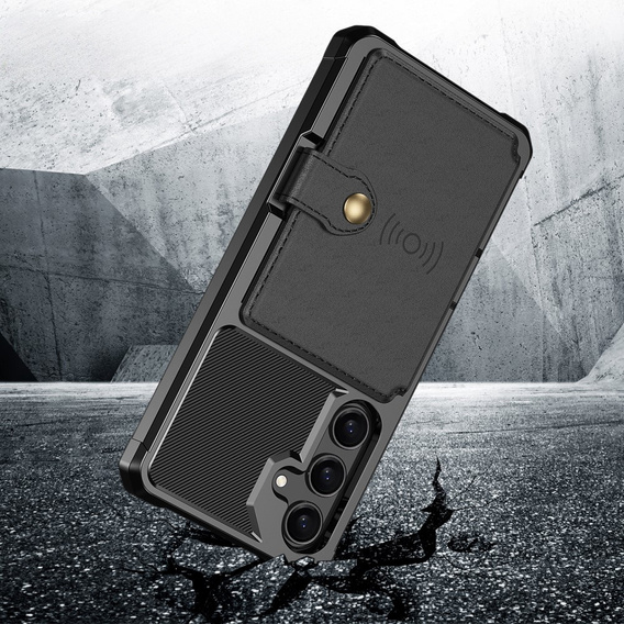 Pouzdro pro Samsung Galaxy A55 5G, Card Holder Kickstand, černé