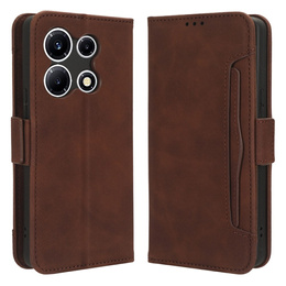Klopové pouzdro pro Infinix Note 30 VIP, Card Slot, hnědé