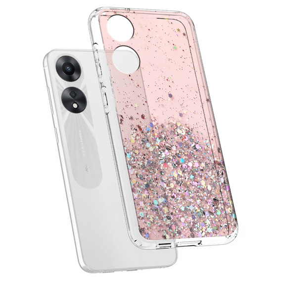 Pouzdro pro Oppo A78 5G, Glittery, růžové